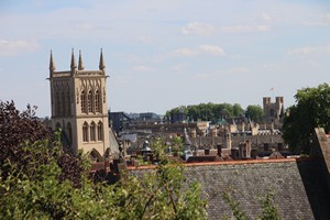 04-07-2025, Uitzicht over Cambridge vanaf Cambridge Castle